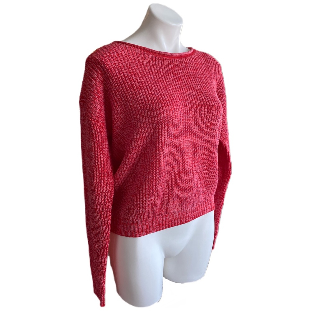 NWT Wild Fable Rolled Crew New Sweater Red Medium - Picture 3 of 4